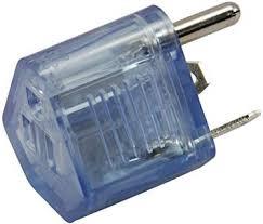 14103ltPLUG 15A INTO 30A TT30 RECADAPTS 5-15P 2P3W STRT BLADEPLUG TO FIT 30A 125V TT30 REC-CLEAR BODY W/NEON POWER LIGHT**YOUR SAFEST CHOICE**