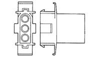 1-350347-01-350347-0 Pin&SocketConnector Receptacle Housing12 Position 6.1mm Pitch 1 Row250V MATE-N-LOK RoHS