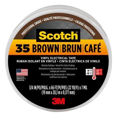 35-brown-3/4ELECTRICAL TAPE VINYL BROWN3/4"WIDE BY 66'LONG