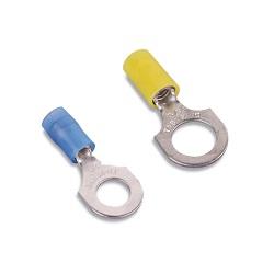 rc333RC333 Ring Terminal12-10AWG #6 Stud Yellow NylonInsulated MS25036-111 Class1&2 NSN: 5940-00-204-8990 RoHS