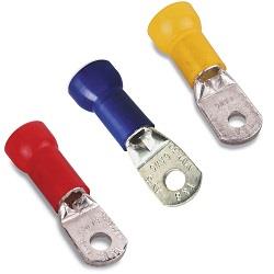 rd10711RD10711 Ring Terminal8AN 1/4" Stud Red NylonInsulated MS25036-116 Class1&2 NSN: 5940-00-114-1305 RoHS