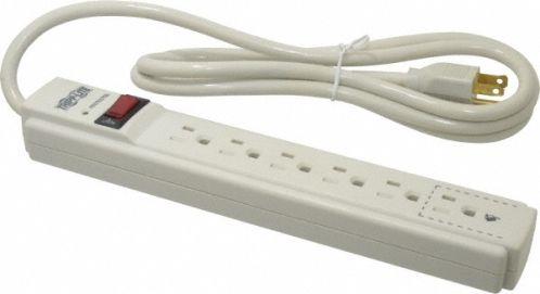 tlp606TRIP LITE 6 outlet surgeprotector 6 ft cord 790 joulesled 15a 1800watt